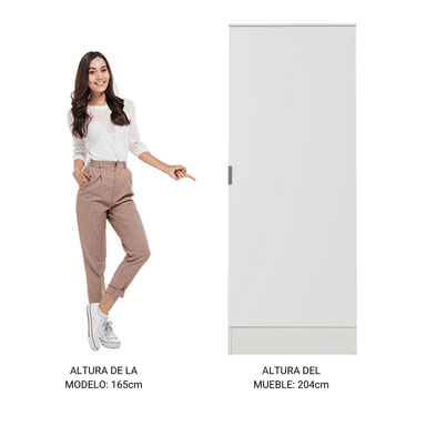 MUEBLE ZAPATERO MADESA 110409 ISIS 1 PUERTA BLANCO - 4