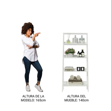 ESTANTE MADESA XA699009 BLANCO ORGANIZADORA MULTIUSOS LAVABOS CON 4 RÍAS - 4