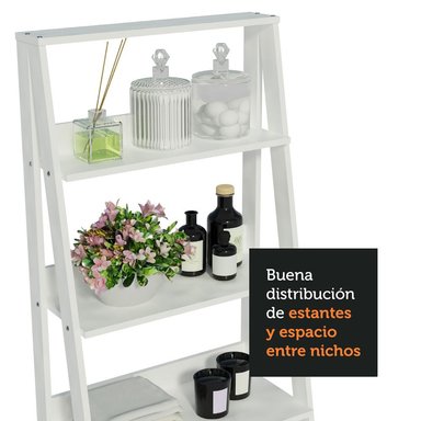 ESTANTE MADESA XA699009 BLANCO ORGANIZADORA MULTIUSOS LAVABOS CON 4 RÍAS - 5