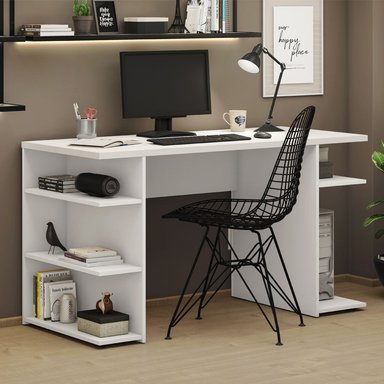 ESCRITORIO DE OFICINA PARA PC MODERNO - BLANCO - 1