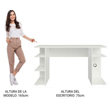 ESCRITORIO DE OFICINA PARA PC MODERNO - BLANCO - 3