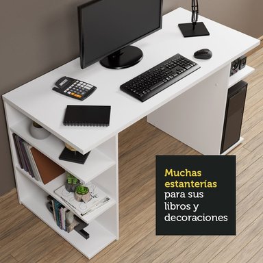 ESCRITORIO DE OFICINA PARA PC MODERNO - BLANCO - 5