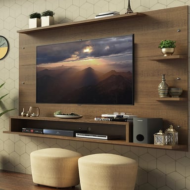PANEL TV MADESA XB21055Z1 ALFA HASTA 60' CON ESTANTES Y NICHOS - 2