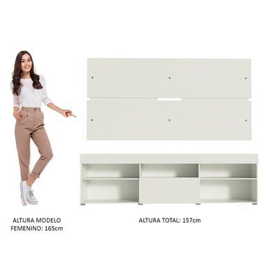 CENTRO DE ENTRETENIMIENTO MADESA XO700309 CON PANEL TV 65' EVEREST - 3