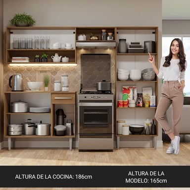 ARMARIO DE COCINA MADESA XAGREM2290027K COMPACTA 229CM EMILLY POP 02 - 4