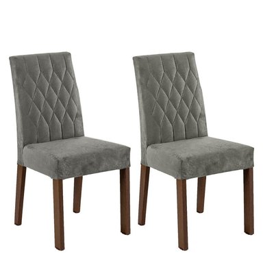 SILLAS COMEDOR MADESA MARRÓN 4255 X2 PLATA