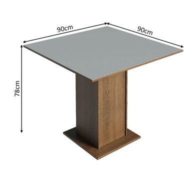 JUEGO DE COMEDOR SAMARA CON 4 SILLAS - MARRÓN/GRIS/NEGRO - 2