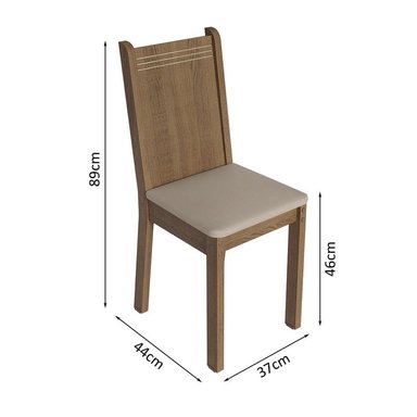 JUEGO DE COMEDOR SAMARA CON 4 SILLAS - MARRÓN/NEGRO/ BEIGE - 3