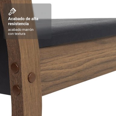 SILLAS COMEDOR MADESA NEGRO 4291 X4 MARRÓN - 6