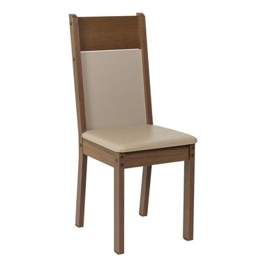 KIT CON 6 SILLAS DE COMEDOR 4280 - MARRÓN/CREMA/BEIGE - 3