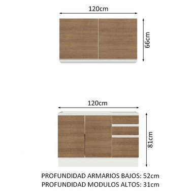 MUEBLE DE COCINA MADESA GLAMY INTEGRAL 120 CM 03 - 3
