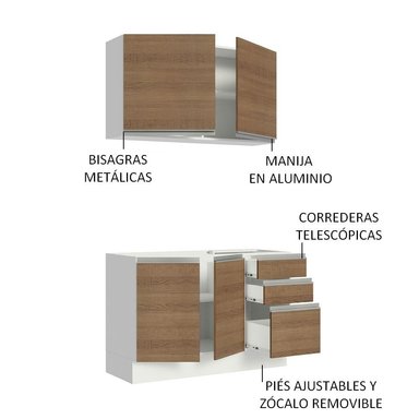 MUEBLE DE COCINA MADESA GLAMY INTEGRAL 120 CM 03 - 5