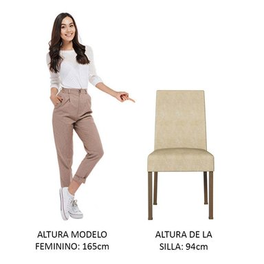 KIT COMEDOR MADESA 2 SILLAS BEIGE 455 IMPERIAL - 4