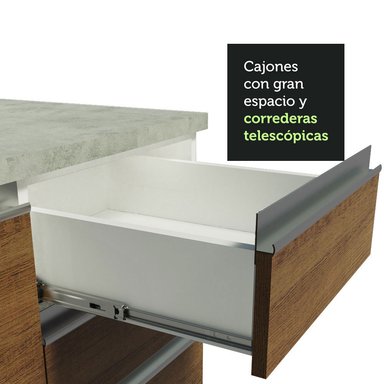 MUEBLE DE COCINA MADESA GLAMY 3 CAJONES 40 CM BLANCO/MARRÓN - 8