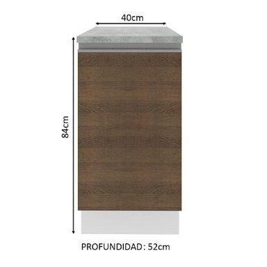 MUEBLE DE COCINA MADESA GLAMY 40 CM 1 PUERTA - 2