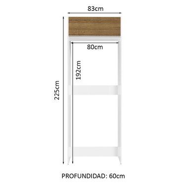 MUEBLE DE COCINA MADESA GLAMY PORTAREFRIGERADOR 1 PUERTA ABATIBLE - 3