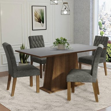 JUEGO COMEDOR MADESA 4 SILLAS GRIS ASHLEY - 2