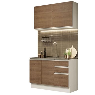 MUEBLE DE COCINA MADESA GLAMY INTEGRAL 120 CM CON LAVADERO 03 - 1