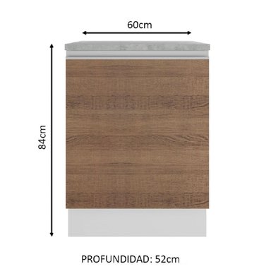 MUEBLE DE COCINA MADESA GLAMY 60 CM 1 PUERTA - 3