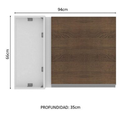 ALACENA DE COCINA MADESA GLAMY DE ESQUINA 1 PUERTA - 2