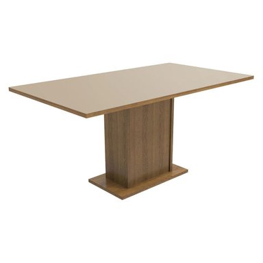 JUEGO DE COMEDOR KEILA CON 4 SILLAS - MARRÓN/CREMA/IMPERIAL - 5