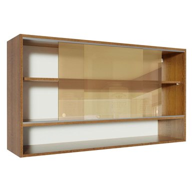 ALACENA DE COCINA MADESA GLAMY 120 CM 2 PUERTAS CORREDIZAS DE CRISTAL REFLEX 1 NICHO - 4