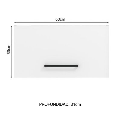 ALACENA DE COCINA MADESA AGATA 60 CM 1 PUERTA ABATIBLE - 2