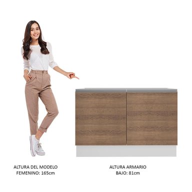 MUEBLE DE COCINA MADESA GLAMY 120 CM MOSTRADOR PARA LAVADERO - 6