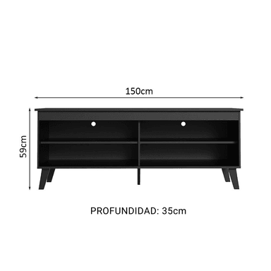 CENTRO DE ENTRETENIMIENTO MADESA MESA PARA TV TURIM HASTA 65 PULGADAS - 3