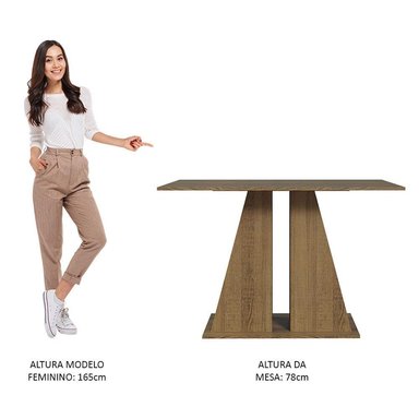 MESA COMEDOR MADESA CREMA RECTANGULAR 4 LUGARES - 4