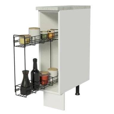 MUEBLE DE COCINA MADESA PORTACONDIMENTOS 20 CM GLAMY Y AGATA BLANCO - 3