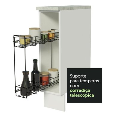MUEBLE DE COCINA MADESA PORTACONDIMENTOS 20 CM GLAMY Y AGATA BLANCO - 5