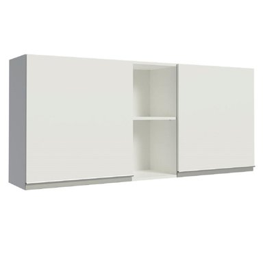 ALACENA DE COCINA MADESA 2 PUERTAS Y 2 NICHOS GLAMY 150 CM BLANCO