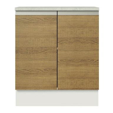 MUEBLE DE COCINA MADESA 2 PUERTAS GLAMY 70 CM BLANCO/MARRÓN - 2