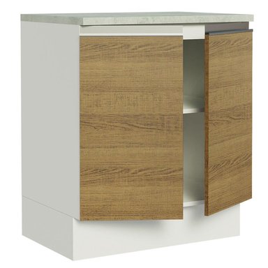 MUEBLE DE COCINA MADESA 2 PUERTAS GLAMY 70 CM BLANCO/MARRÓN - 4