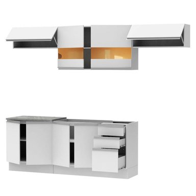 MUEBLE DE COCINA MADESA GLAMY INTEGRAL MARINA 280 CM BLANCO 02