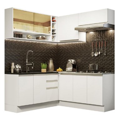 MUEBLE DE COCINA MADESA GLAMY INTEGRAL ESQUINERO 349 CM BLANCO 04