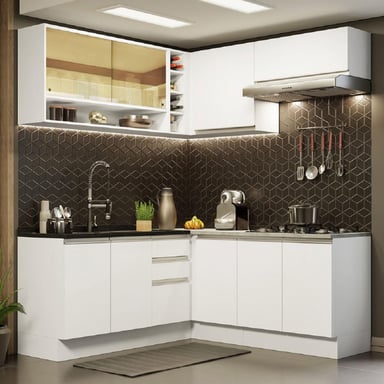 MUEBLE DE COCINA MADESA GLAMY INTEGRAL ESQUINERO 349 CM BLANCO 04 - 2