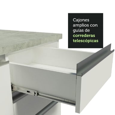 MUEBLE DE COCINA MADESA GLAMY INTEGRAL ESQUINERO 349 CM BLANCO 04 - 7
