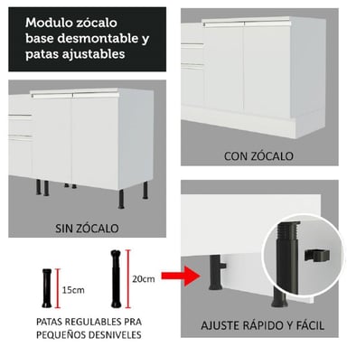 MUEBLE DE COCINA MADESA GLAMY INTEGRAL ESQUINERO 349 CM BLANCO 04 - 9