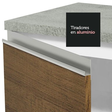 MUEBLE DE COCINA MADESA INTEGRAL LÍVIA 190 CM BLANCO/MARRÓN/BLANCO - 4