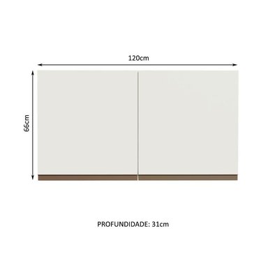 ALACENA DE COCINA REIMS 120 CM 2 PUERTAS - BLANCO - 2