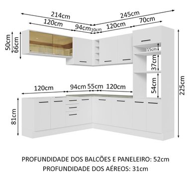 MUEBLE DE COCINA MADESA AGATA INTEGRAL ESQUINERO 459 CM BLANCO 01 - 3