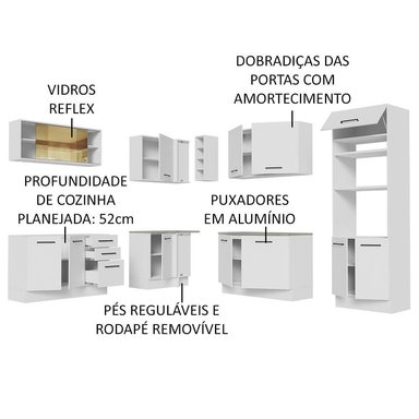 MUEBLE DE COCINA MADESA AGATA INTEGRAL ESQUINERO 459 CM BLANCO 01 - 4
