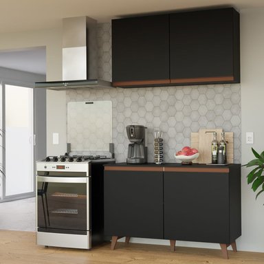 KIT MADESA REIMS MUEBLE DE COCINA 120 CM NEGRO - 1