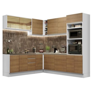 MUEBLE DE COCINA MADESA GLAMY INTEGRAL ESQUINERO 459 CM BLANCO/MARRÓN 01 - 1