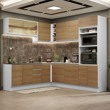 MUEBLE DE COCINA MADESA GLAMY INTEGRAL ESQUINERO 459 CM BLANCO/MARRÓN 01 - 2