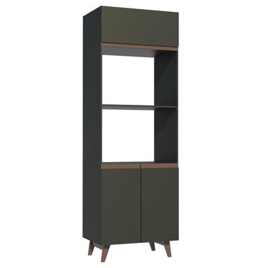MUEBLE DE COCINA MADESA REIMS TORRE PARA HORNOS 3 PUERTAS 70 CM NEGRO - 1