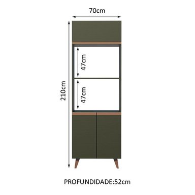 MUEBLE DE COCINA MADESA REIMS TORRE PARA HORNOS 3 PUERTAS 70 CM NEGRO - 2