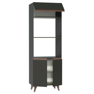 MUEBLE DE COCINA MADESA REIMS TORRE PARA HORNOS 3 PUERTAS 70 CM NEGRO - 3